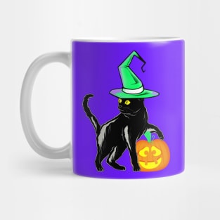 Black  Halloween Cat Mug